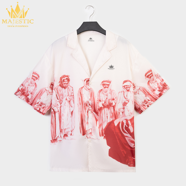 Man's Arabian Print Casual Shirt